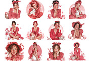 Whimsical Easter Girl Clipart, an Illustration by Designking (Thumbnail 2 of 5)