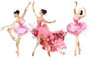 Pink ballet.watercolor, a Person Illustration by art_mouse (Thumbnail 3 of 7)