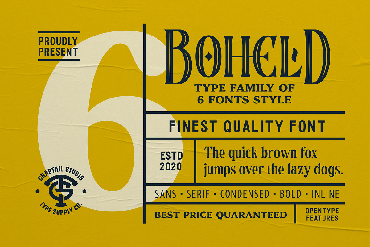 Boheld Font Collection, a Sans Serif Font by Graptail (Photo 11 of 11)