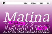 Matina Rounded Pixel, a Serif Font by Craft Supply Co. (Thumbnail 1 of 8)