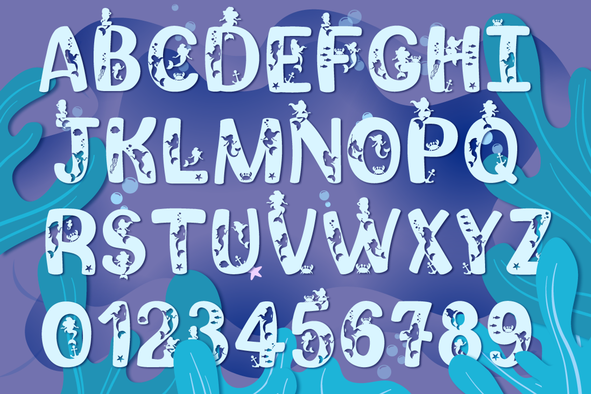 Mermaid Story Font Duo & Extras preview 3