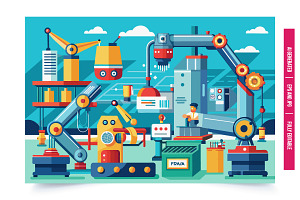 Industrial Manufacturing Plant, an Illustration by Tanuart