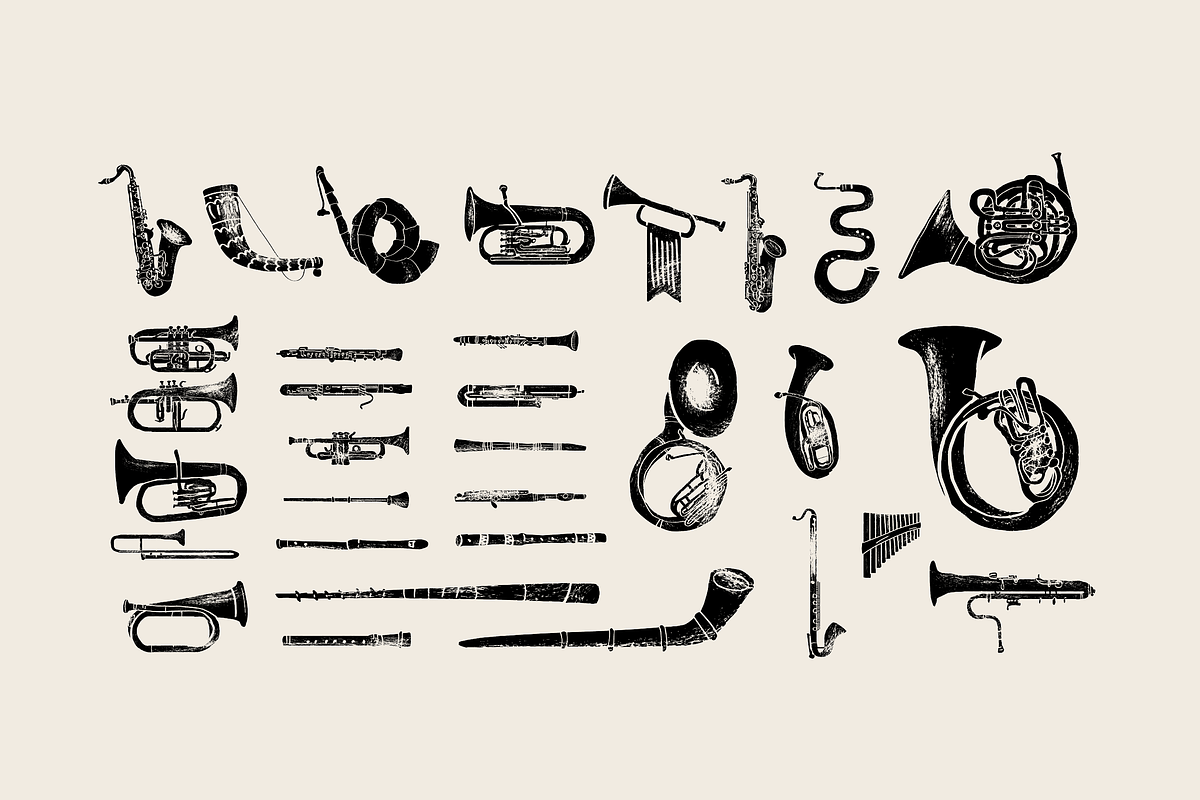 Musical instruments illustrations, an Illustration by Zhuna (Photo 3 of 16)