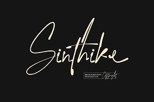 Sinthike Signature Font