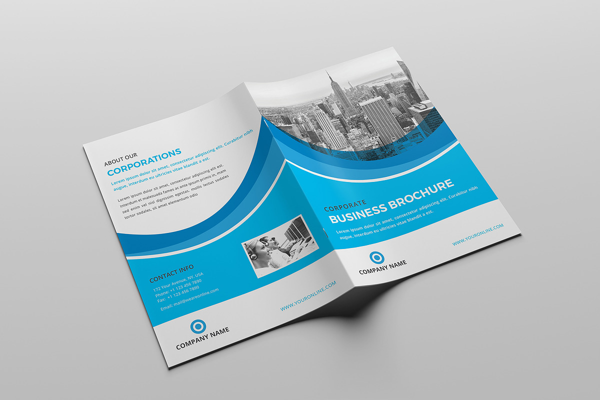 Corporate Bi-fold Brochure, a Brochure Template by design_pick (Photo 4 of 4)