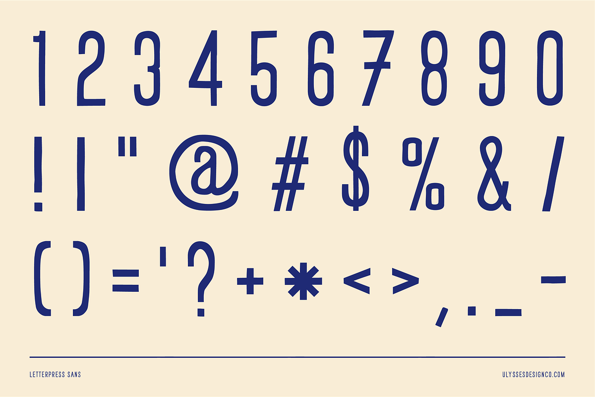Letterpress Sans, a Sans Serif Font by Ulysses Design Co (Photo 19 of 20)
