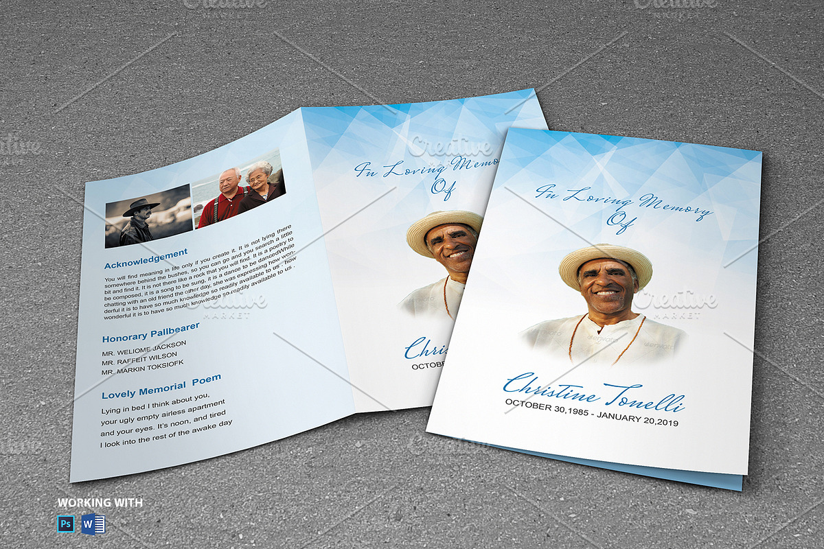 Funeral Program Template, a Brochure Template by Madhabi Studio (Photo 2 of 5)