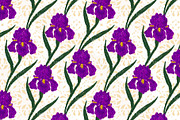 Iris Ornamental Vector Patterns, a Pattern Graphic by NayaChu (Thumbnail 1 of 8)
