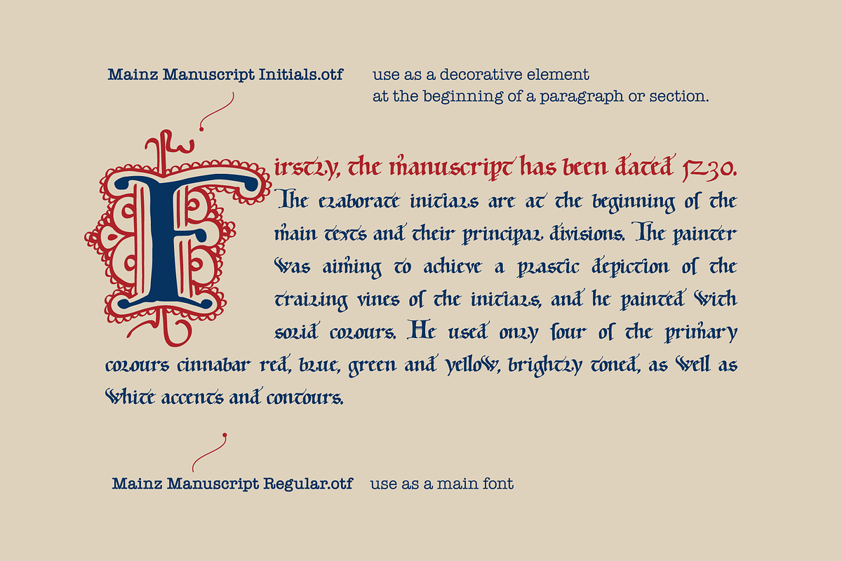 Mainz manuscript 2 fonts set, a Blackletter Font by kaer_shop (Photo 5 of 14)