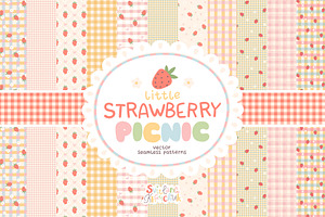 Little Strawberry Picnic Patterns, a Graphic by Svitlana Kharchuk