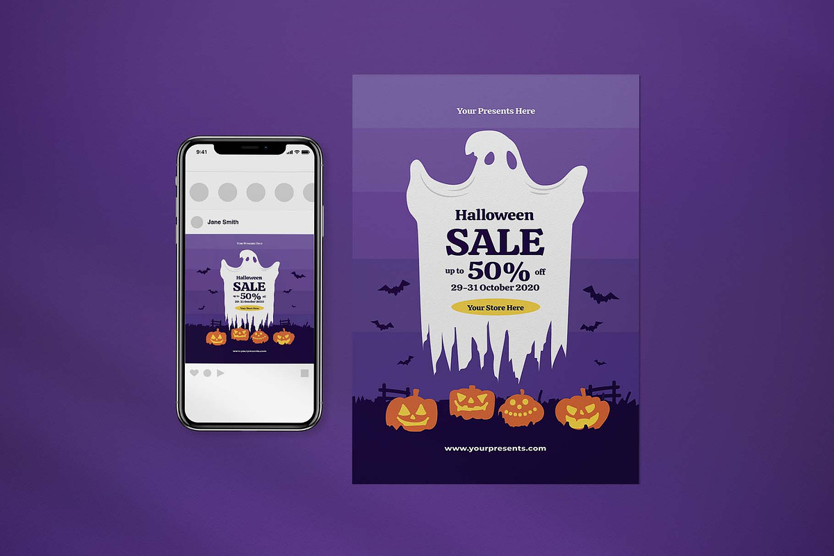 Halloween Sale Pack, a Flyer Template by lilyshop