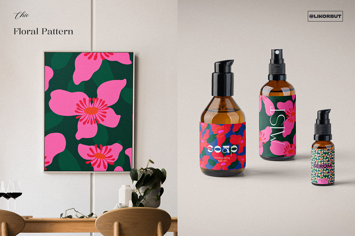Naive Abstract Modern Floral Pattern, a Pattern Graphic by likorbut (Photo 8 of 14)