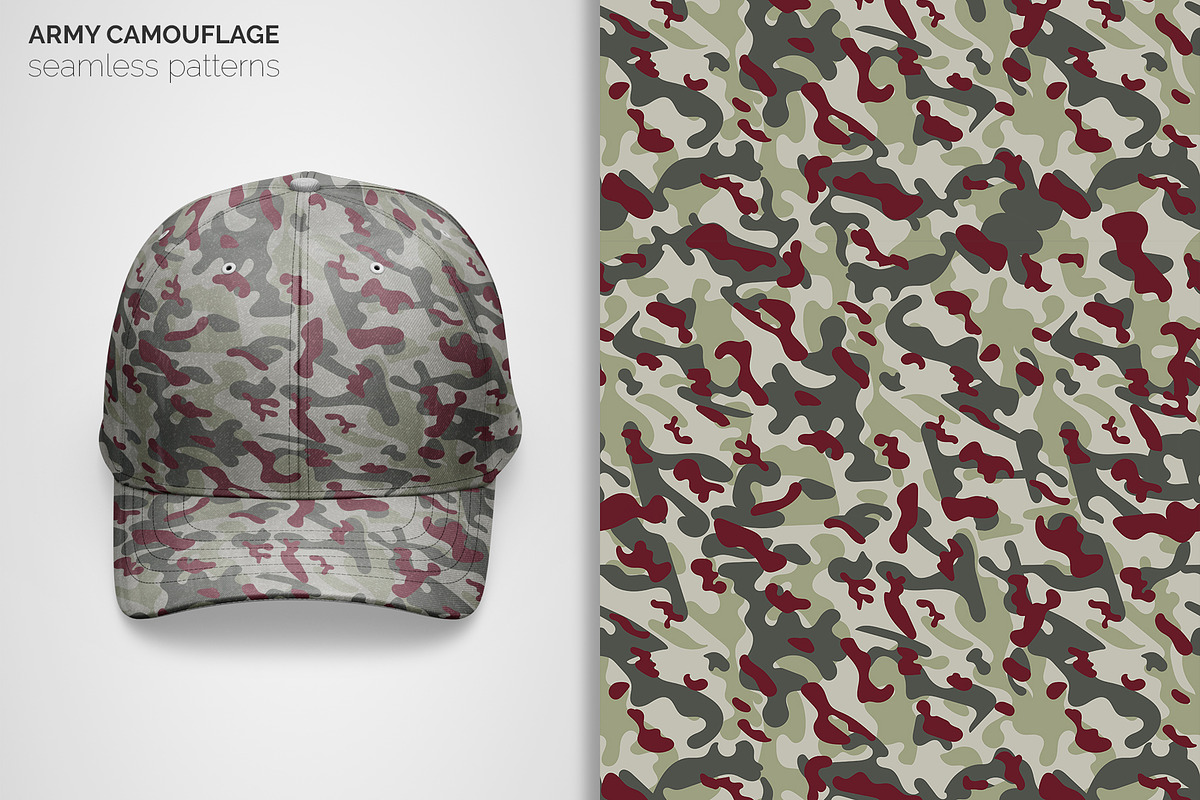 Army Camouflage Seamless Patterns, a Pattern Graphic by 3Y_Design (Photo 5 of 6)