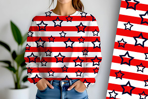 Fourth of July Blue Star Burst, a Background Graphic by Sharon Schwalbe