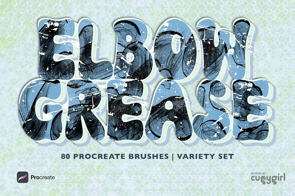 Elbow Grease Procreate Brushes Set, a Brush Add-On by cugypress (Photo 1 of 10)