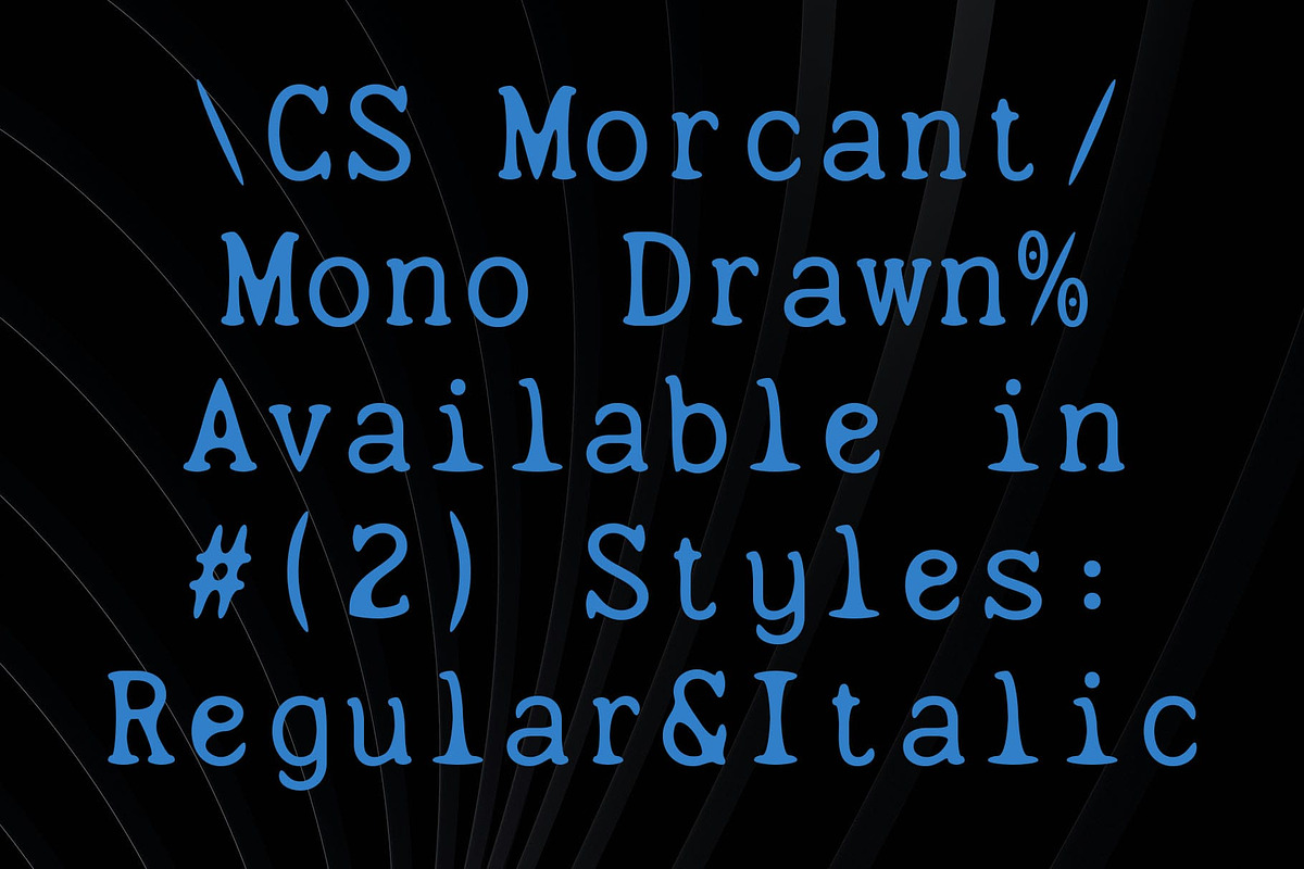 CS Morcant Mono Drawn, a Serif Font by Craft Supply Co. (Photo 2 of 8)