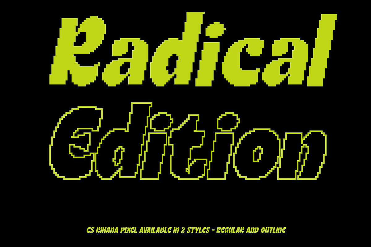CS Rihana Pixel, a Sans Serif Font by Craft Supply Co. (Photo 3 of 8)