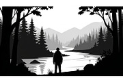 Nature Landscape Silhouette Vector B, an Illustration by Designer_Momina (Thumbnail 23 of 51)