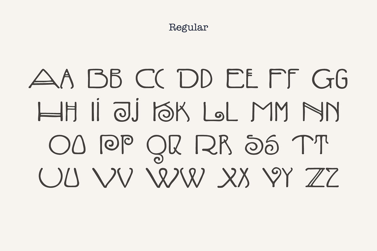 Finnish Art Nouveau, a Handwritten Font by kaer_shop (Photo 3 of 12)