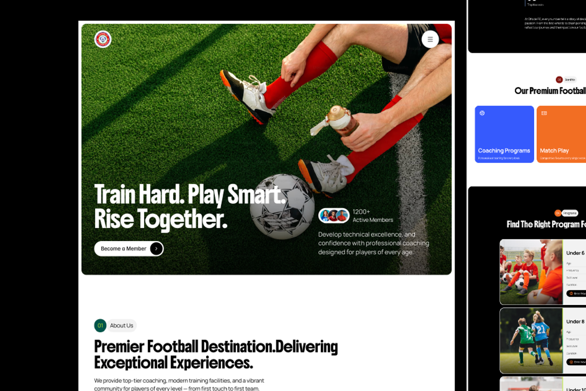Sports Website Framer Template, a Landing Page Template by Hammad Arif (Photo 2 of 2)