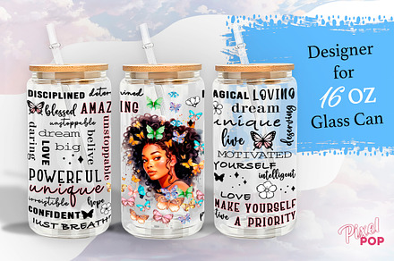 Motivation 16 oz Libbey Glass Can, a Graphic by Pixel Pop