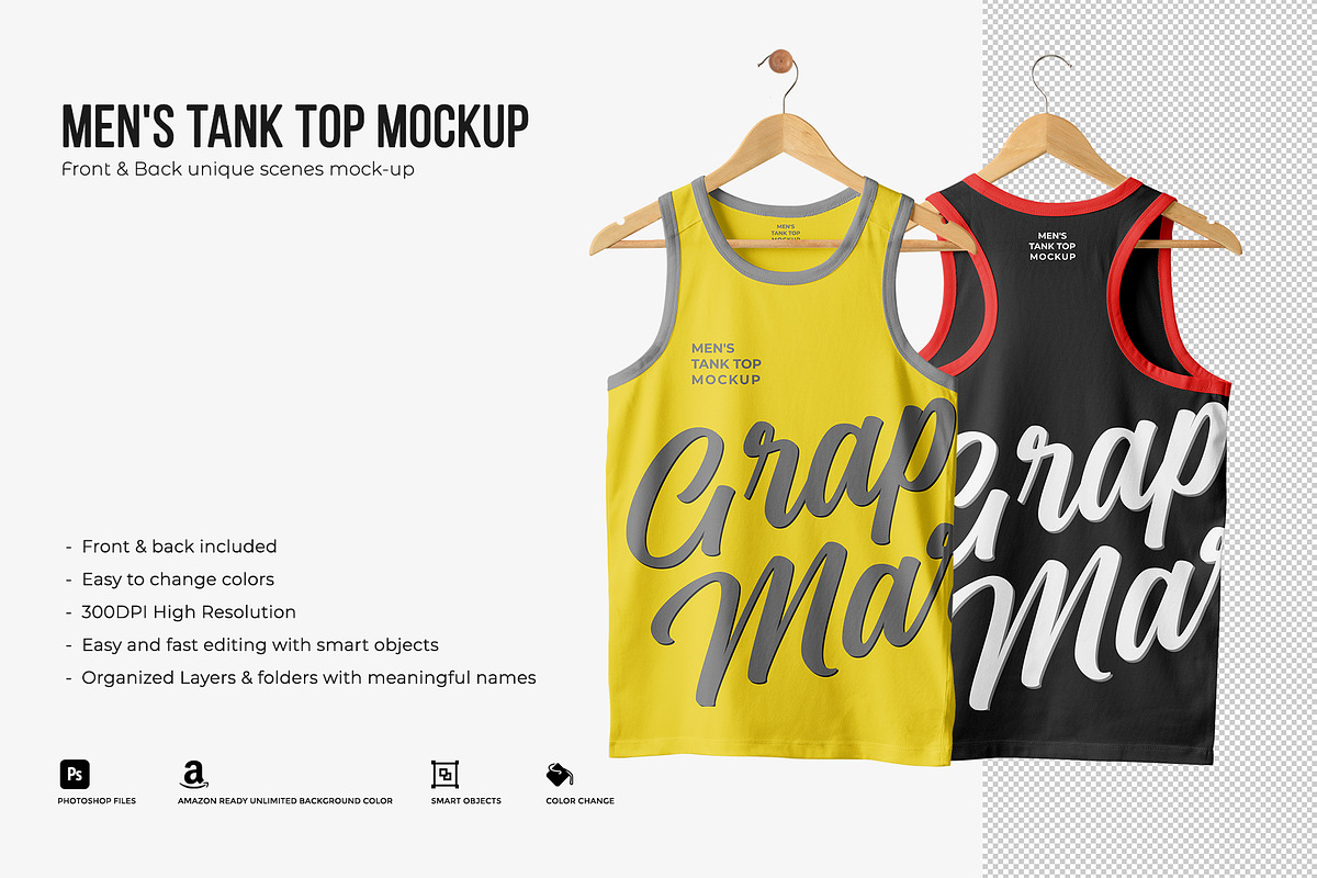 Men's Tank Top Mockup, a Shirt Mockup by Mock-up Store (Photo 1 of 6)