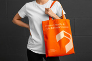 Reusable Canvas Tote Bag Mockup, a Product Mockup by graphypix (Thumbnail 1 of 4)