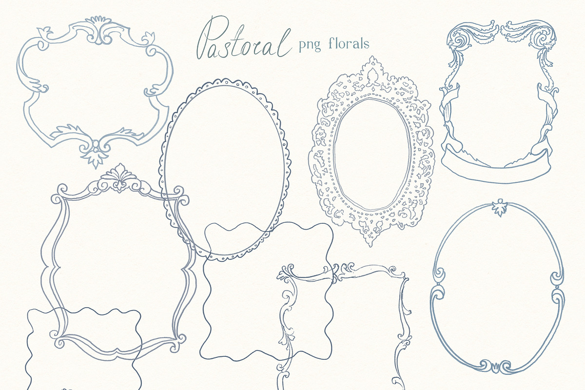 Cottagecore PNG Frames Illustrations, a Decorative Illustration by whiteheartdesign (Photo 13 of 19)