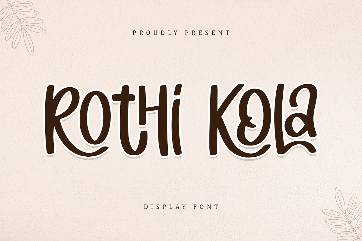 Rothi Kola | Display Font, a Handwritten Font by esamaradany (Photo 1 of 9)