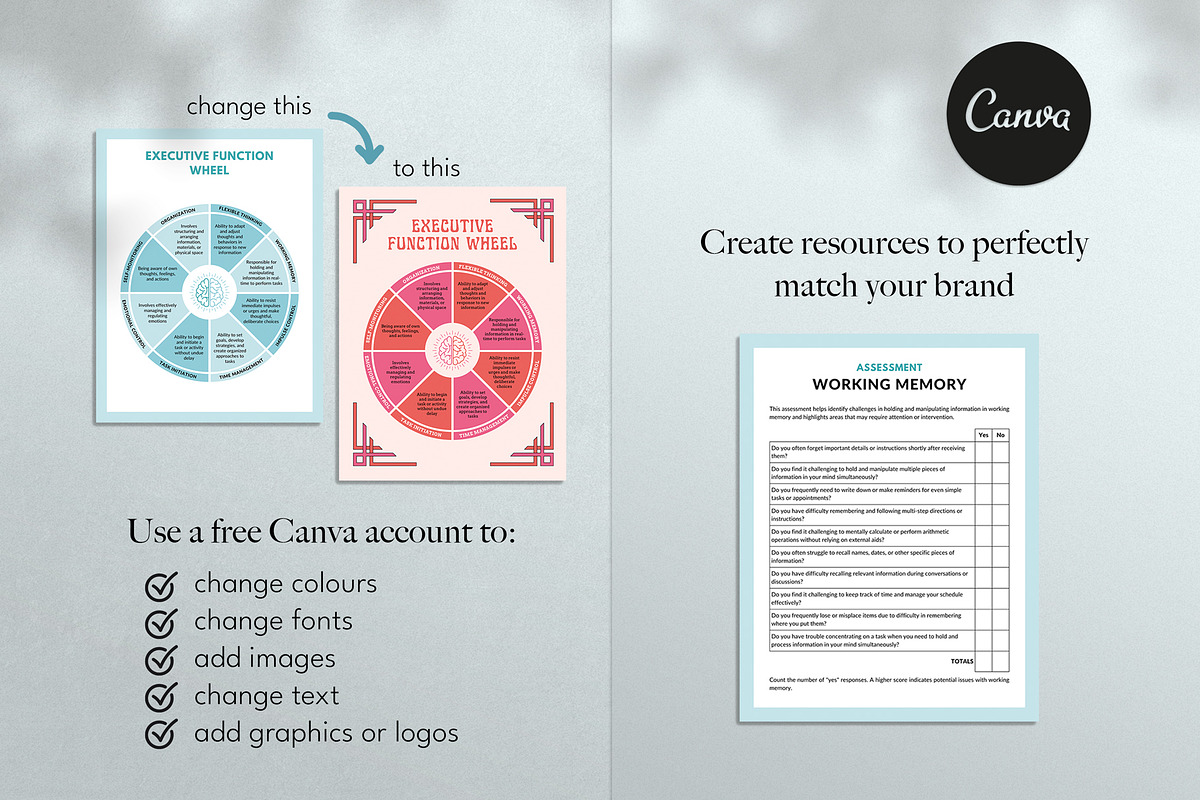 Executive Function Canva Templates, a Templates & Theme by Miri Campbell (Photo 7 of 10)
