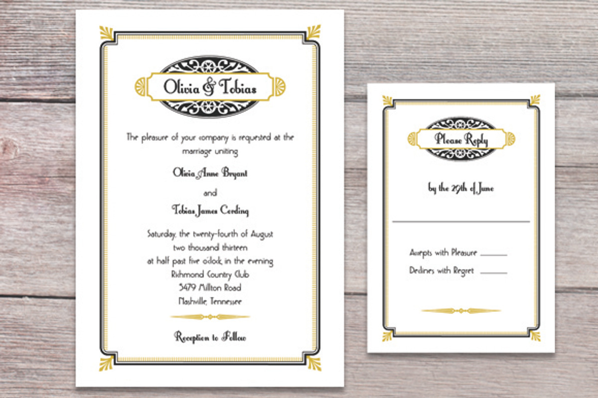 Great gatsby invitation, an Invitation Template by Claudia Petrilli Design
