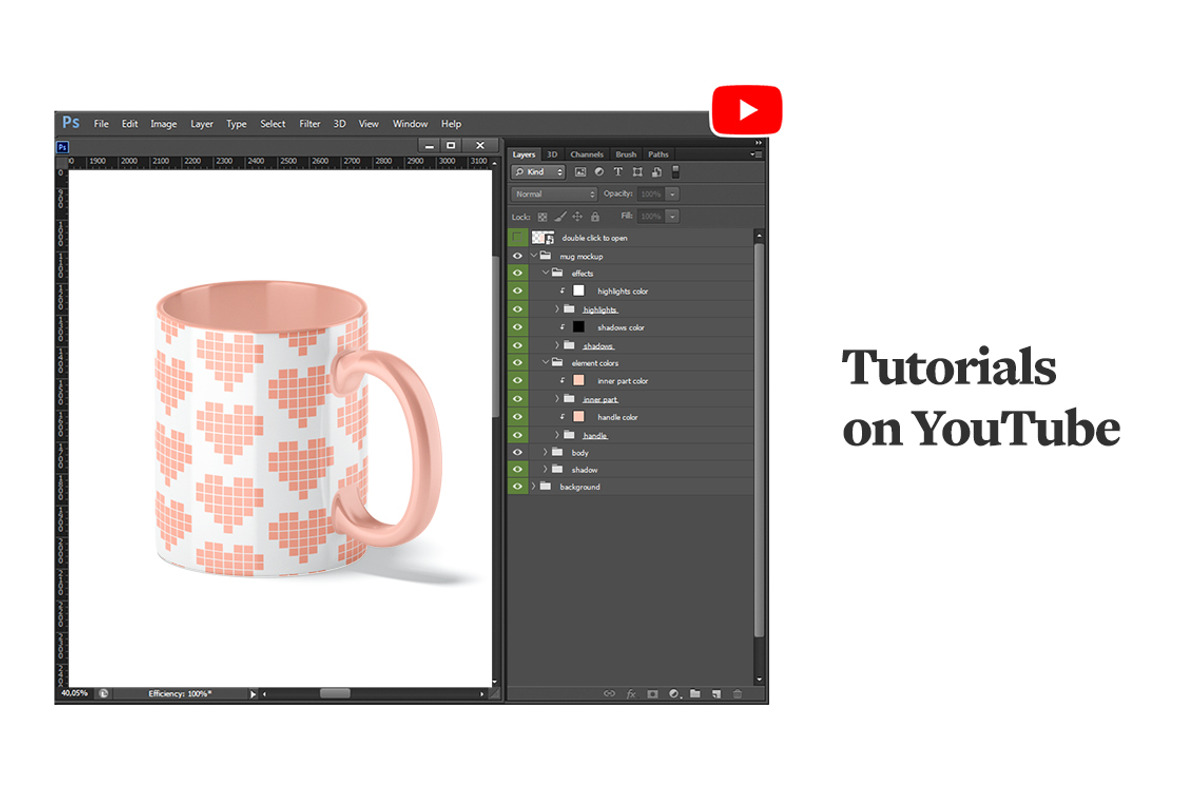 C-Handle Mug Animated Mockup 11oz, a Cups & Container Mockup by rebrandy (Photo 11 of 13)