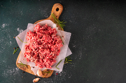 Ground beef, minced meat ready for cooking dinner