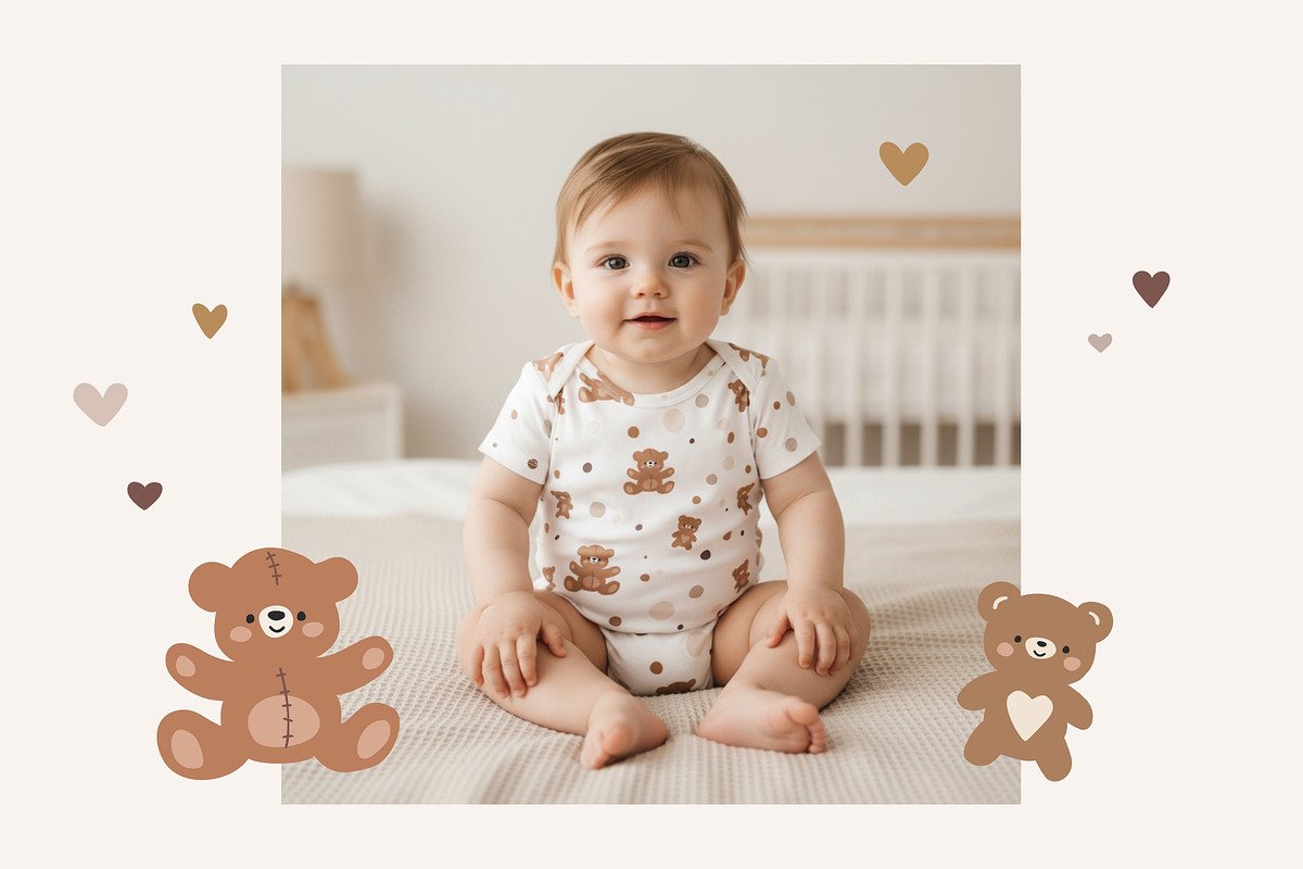 Teddy Bear pattern collection, a Pattern Graphic by SurfaceStories (Photo 10 of 12)