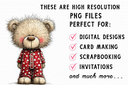 Christmas Teddy Bear Clipart, an Illustration by Libby Wishes (Thumbnail 4 of 7)