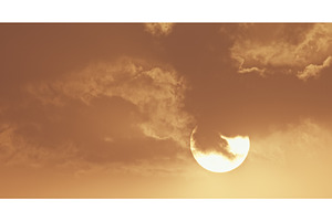 Big Sun Sundown. Bright Dramatic, a Nature Photo by Our Amazing World