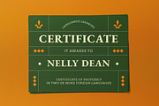 Green Yellow Art Deco Certificate, a Print Template by graphicook (Thumbnail 3 of 3)