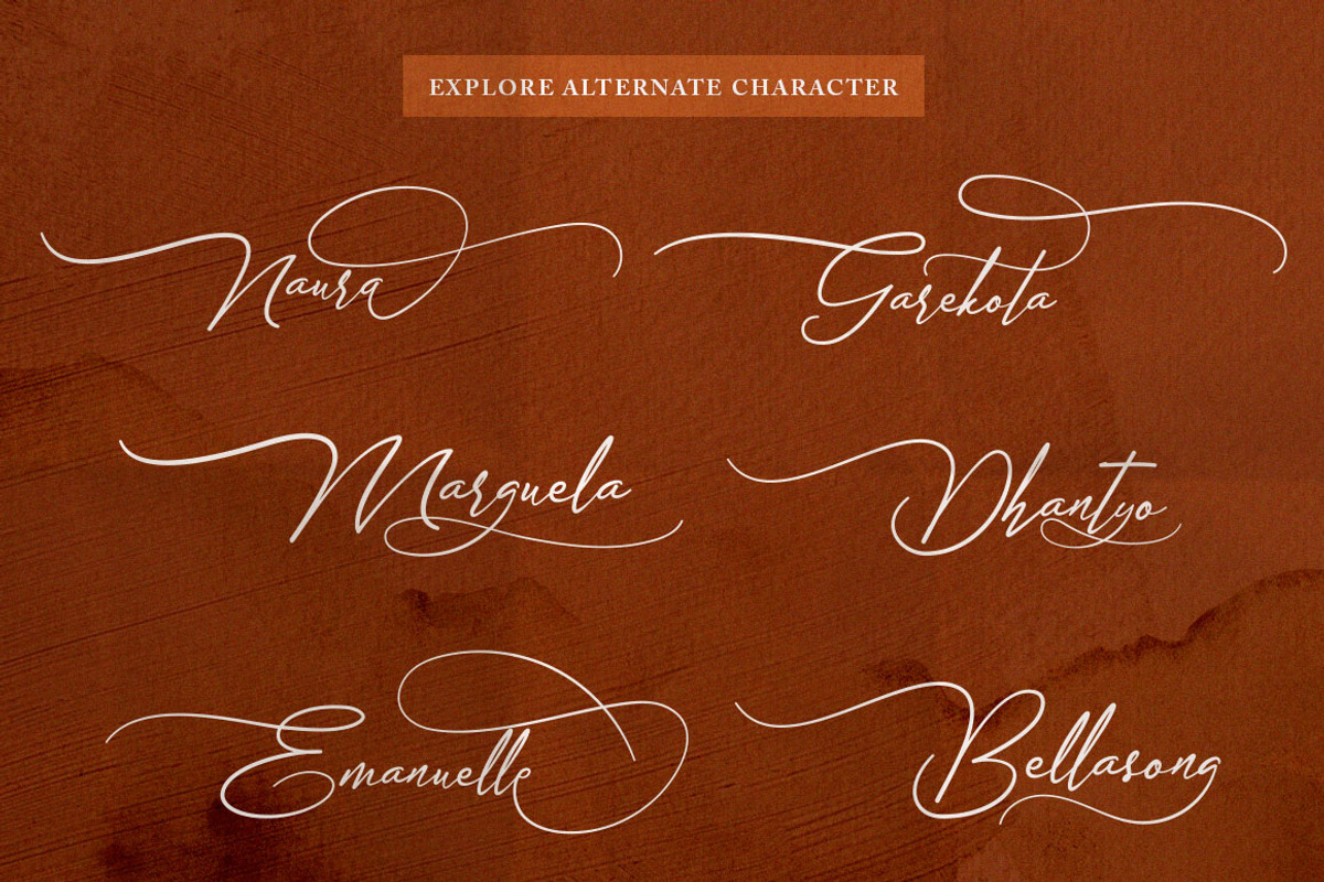 Sandrina- Elegant Script Font preview 3