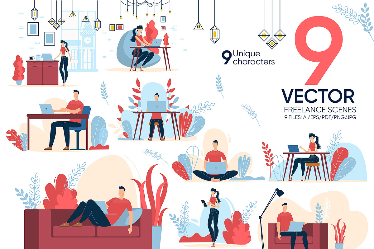 Freelance Vector Scenes, a Person Illustration by Tera Vector (Photo 1 of 2)