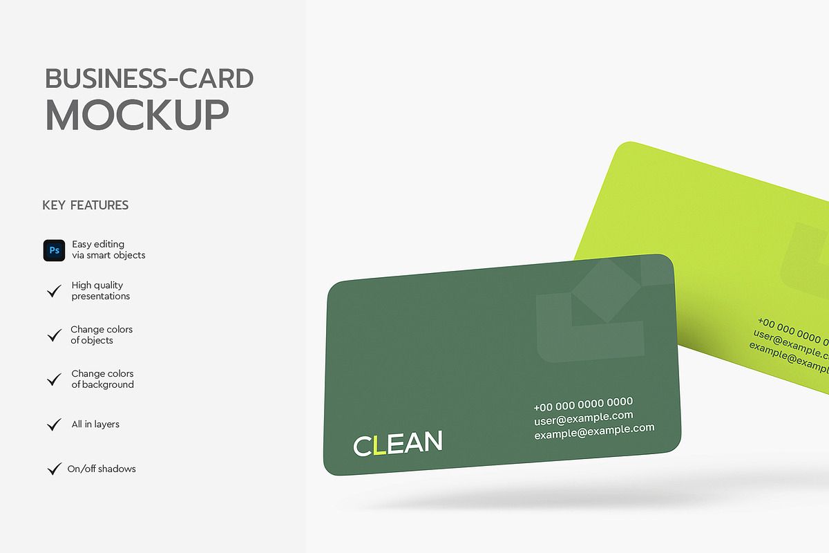Floating Business Card Mockup, an Advertising Mockup by graphypix (Photo 2 of 4)