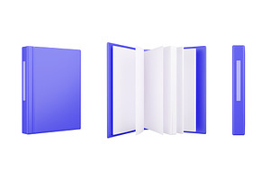 Open And Closed Blue Book 3D