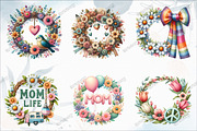 Mothers Day Wreath Sublimation, a Graphic by designcity5 (Thumbnail 2 of 5)