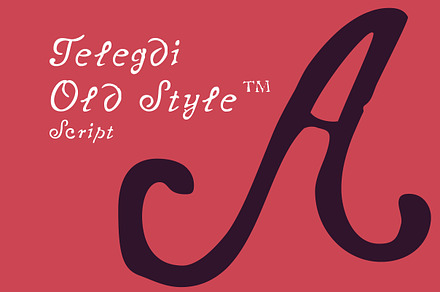 Telegdi Old Syle  _Script, a Script Font by Fontanatype