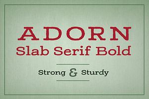 Adorn Slab Serif Bold