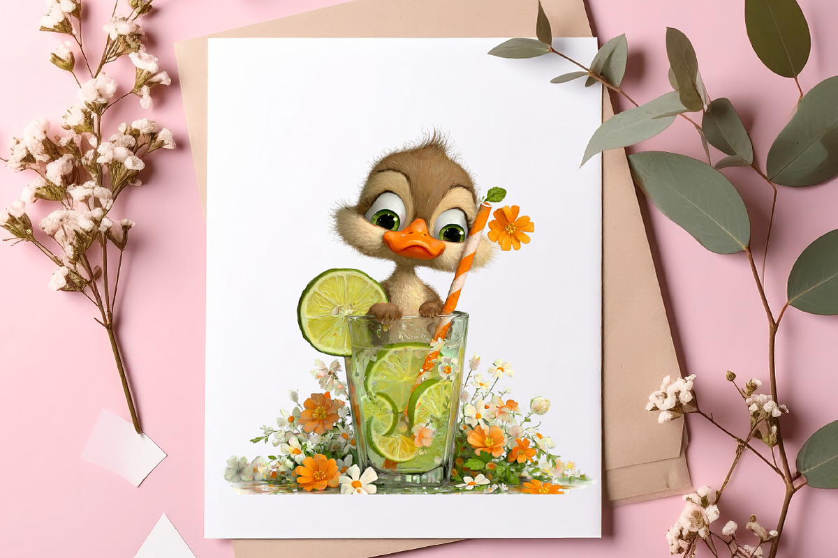 Summer Girls With Drinks Clipart, an Illustration by SinaCreation (Photo 4 of 7)