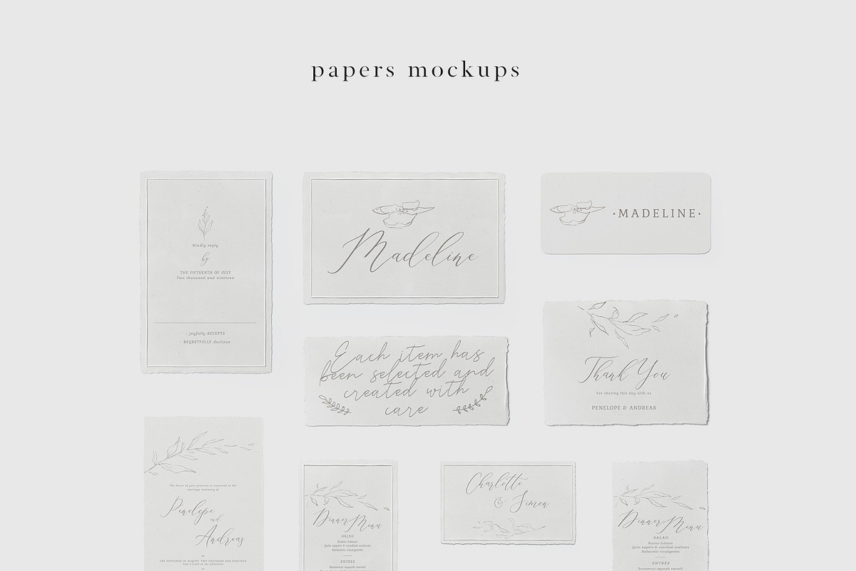 Papers&Envelopes - mockup set, a Product Mockup by Creatoom (Photo 17 of 29)