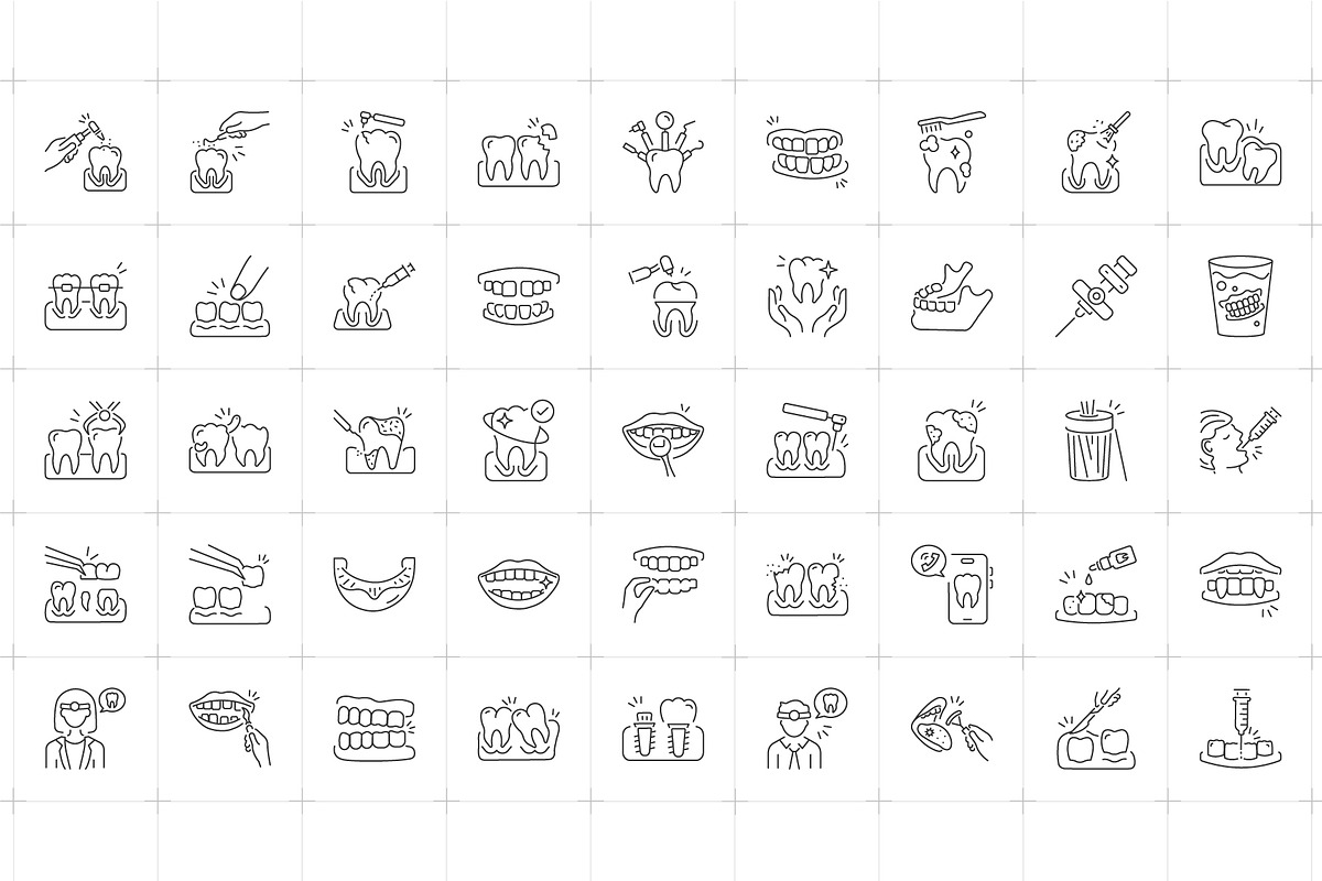 Dental Outline Icon Pack, an Outline Icon by Prosymbols (Photo 4 of 5)