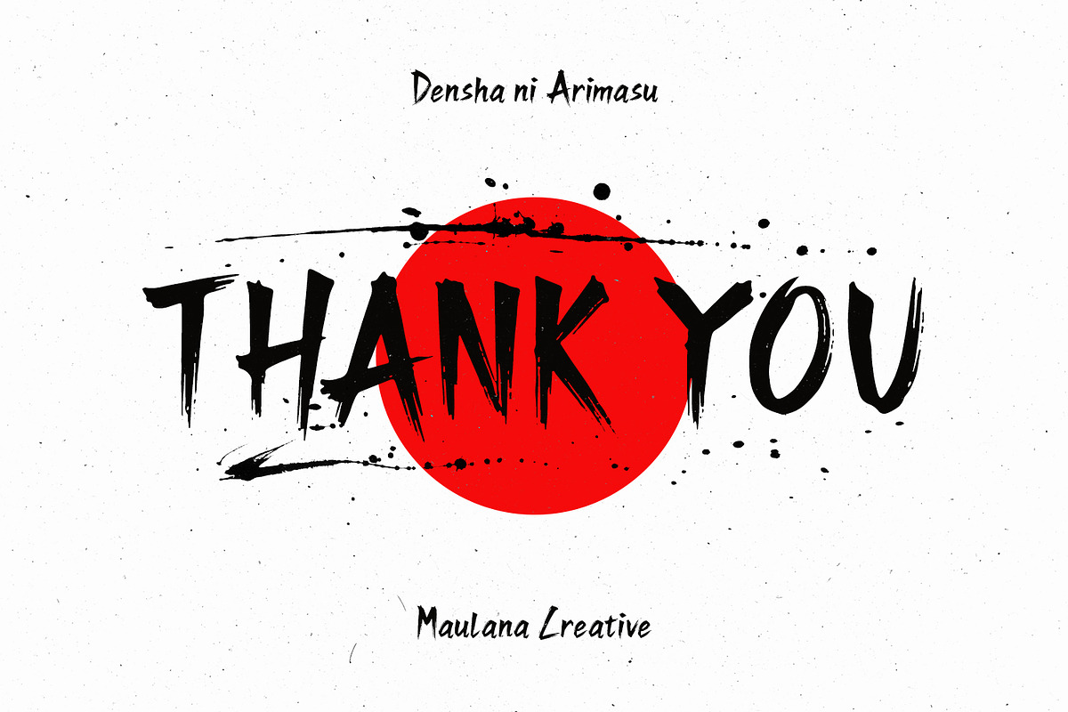 Densha Ni Arimasu Japanese Brush, a Handwritten Font by Maulana Creative (Photo 7 of 7)