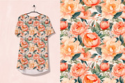 Peony Flowers Seamless Patterns, a Pattern Graphic by ArtIrisArt (Thumbnail 3 of 12)