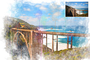 Watercolor Paint Photoshop Effect, an Action Add-On by CraftingStudio (Thumbnail 5 of 6)